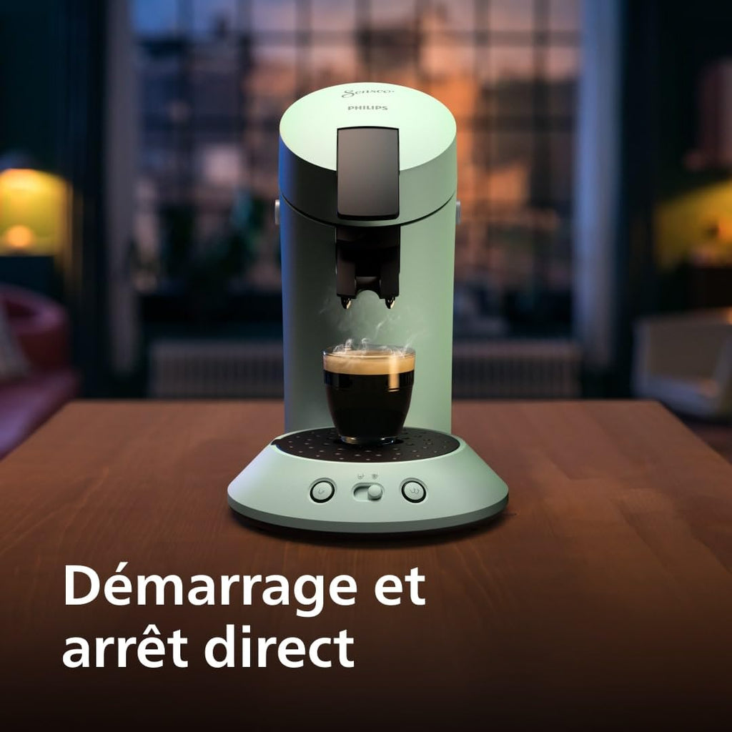 Machine à Café Senseo Original Plus Vert Désert – Dosettes – CSA210/80