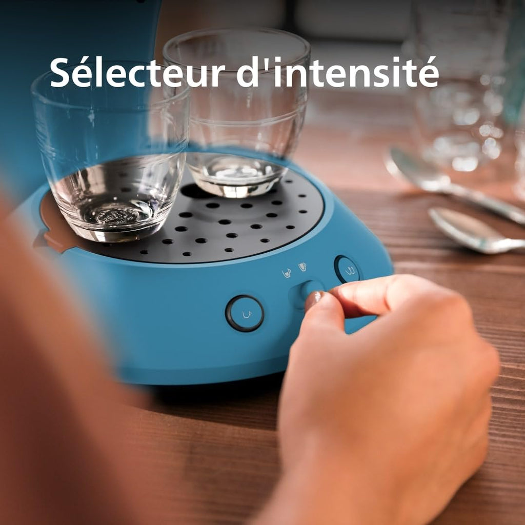 Cafetière Senseo Original Plus Bleu Paon – Extraction à Dosettes – CSA210/00